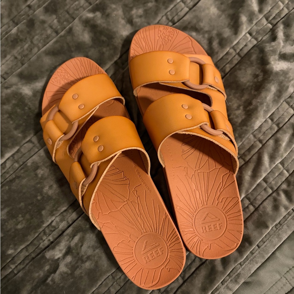 Reef Brown Slide Sandals